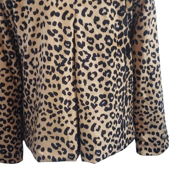 CT1966 Ethyl Animal Print Waist Length Button Blazer S - Picture 5 of 5